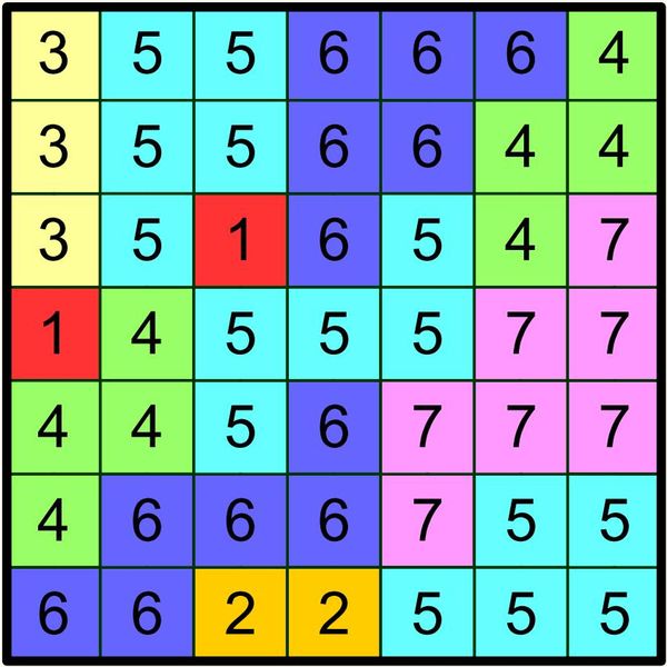 Solution Solution Puzzle Fillomino