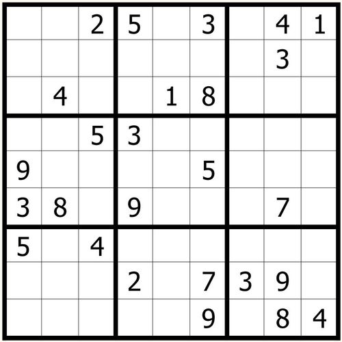 Grille à résoudre Grille logique Sudoku