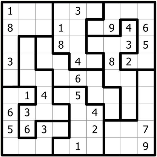Grille à résoudre Grille logique Sudoku Chaos