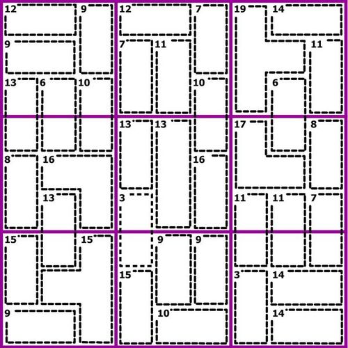 Grille à résoudre Grille logique Sudoku Killer